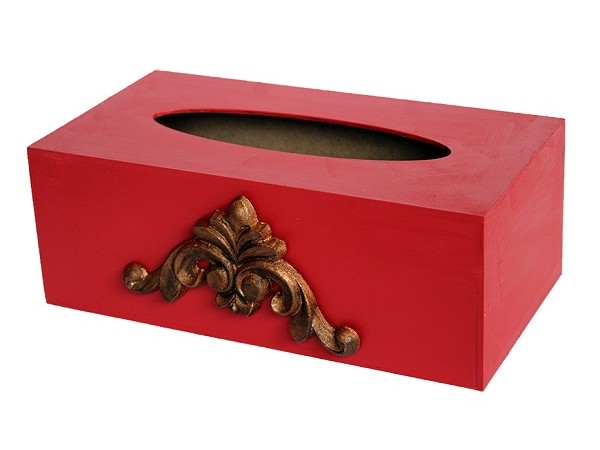 Cutie din lemn pentru servetele si ornament sculptat de lemn